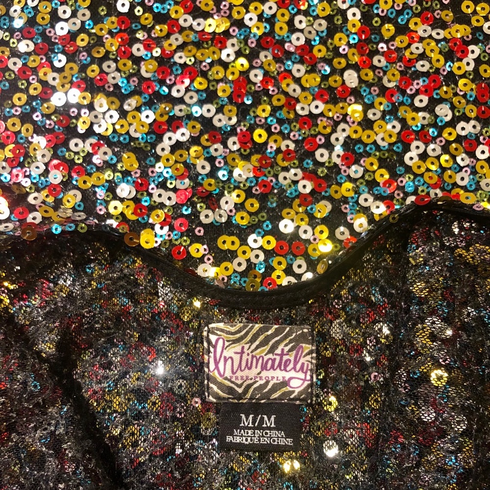 Free People Multicolor Sequin Slip Dress - Size M - Picture 4 of 5